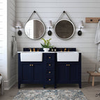 Heritage Blue | Brushed Gold Hardware