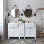 White | Brushed Gold Hardware