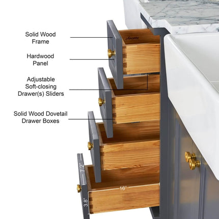 Adeline 60" Bath Vanity Set Ancerre Designs