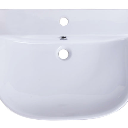 ALFI brand AB111  24" White D-Bowl Porcelain Wall Mounted Bath Sink ALFI brand