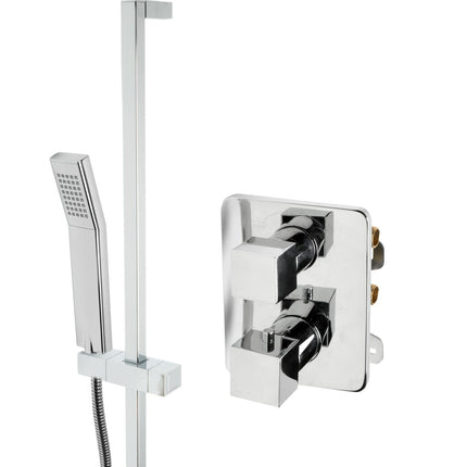 ALFI brand AB2830-PC Polished Chrome 2 Way Thermostatic Square Shower Set Alfi Brand