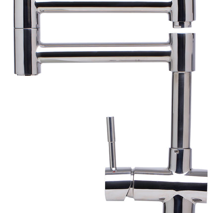 ALFI brand AB2038-PSS Modern Solid Stainless Steel Retractable Kitchen Faucet