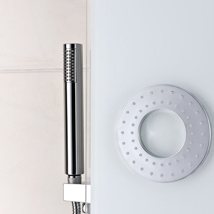 ANZZI Lynn 58 in. 3-Jetted Full Body Shower Panel with Heavy Rain Shower and Spray Wand in White SP-AZ031 Anzzi