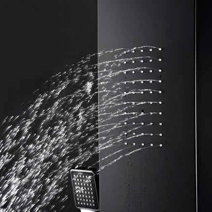 ANZZI Level Series 66 in. Full Body Shower Panel System with Heavy Rain Shower and Spray Wand in Black SP-AZ056 Anzzi