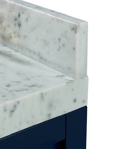 Ancerre Designs 21" Carrara White Marble Side Splash Ancerre Designs