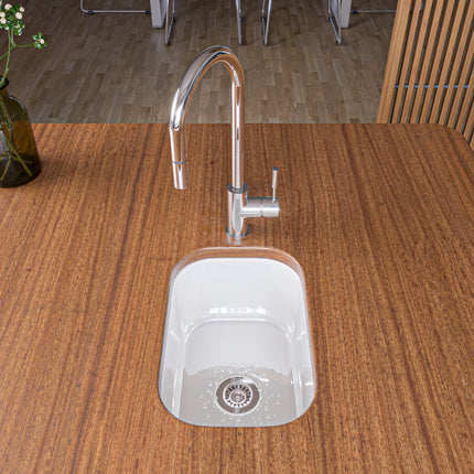 ALFI brand AB2028-PSS Single Hole Pull Down Stainless Steel Kitchen Faucet