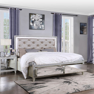 ACME BD00241EK Sliverfluff Eastern King Bed with Storages ACME Furniture