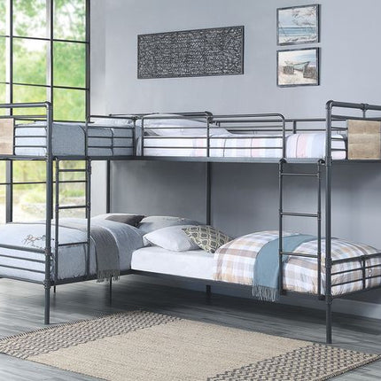 ACME BD00365 Cordelia Black Twin/Full Bunk Bed