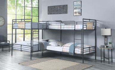 ACME BD00365 Cordelia Black Twin/Full Bunk Bed ACME Furniture