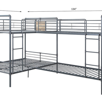 ACME BD00365 Cordelia Black Twin/Full Bunk Bed  1