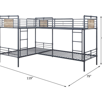 ACME BD00370 Cordelia Black Twin/Twin Bunk Bed  1