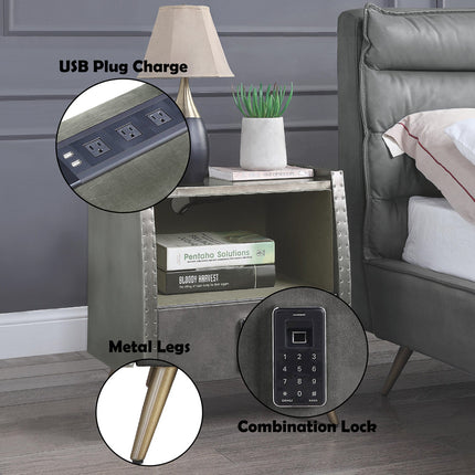 ACME BD00440 Doris Nightstand  8