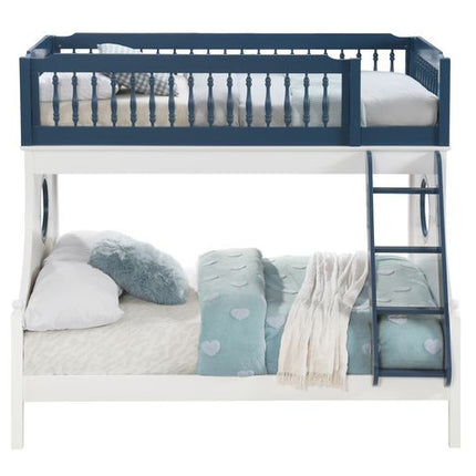 ACME BD00493 Farah Navy Blue Twin/Full Bunk Bed  2
