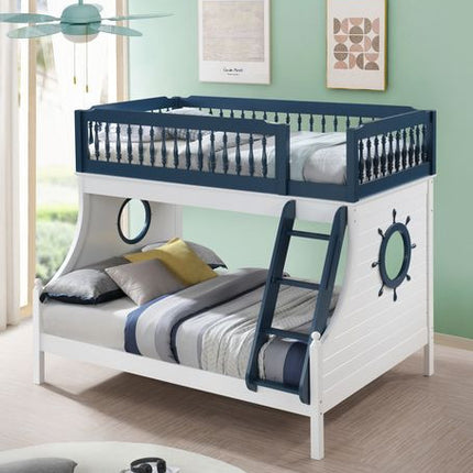 ACME BD00493 Farah Navy Blue Twin/Full Bunk Bed