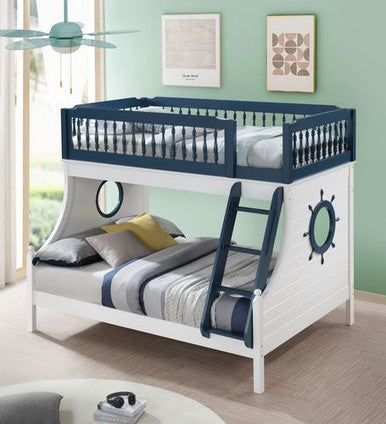 ACME BD00493 Farah Navy Blue Twin/Full Bunk Bed ACME Furniture