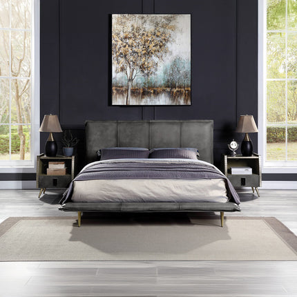 ACME BD00558EK Metis Gray Eastern King Bed  5