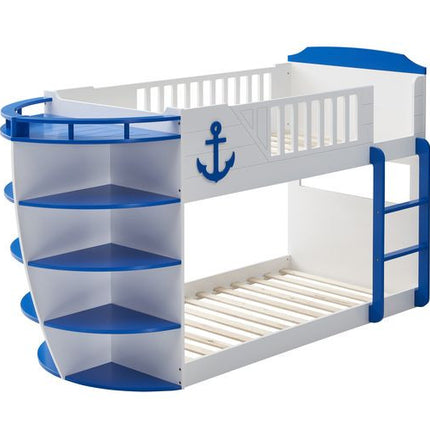 ACME BD00577 Neptune Sky Blue Twin/Twin Bunk Bed  1