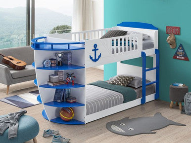 ACME BD00577 Neptune Sky Blue Twin/Twin Bunk Bed ACME Furniture