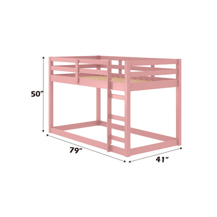 ACME BD00768 Gaston Ii Pink Twin Loft Bed  3