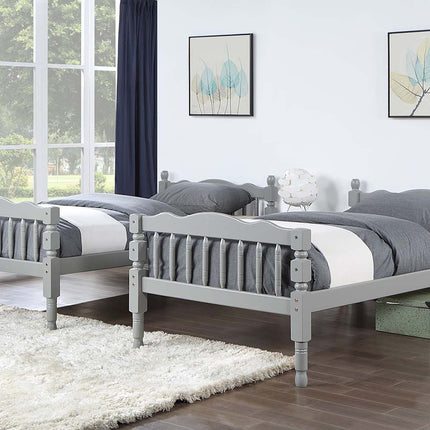 ACME BD00864 Homestead Gray Twin/Twin Bunk Bed  1