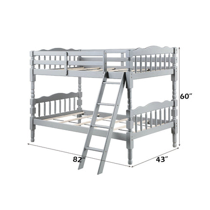 ACME BD00864 Homestead Gray Twin/Twin Bunk Bed  6
