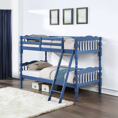 ACME BD00865 Homestead Dark Blue Twin/Twin Bunk Bed ACME Furniture
