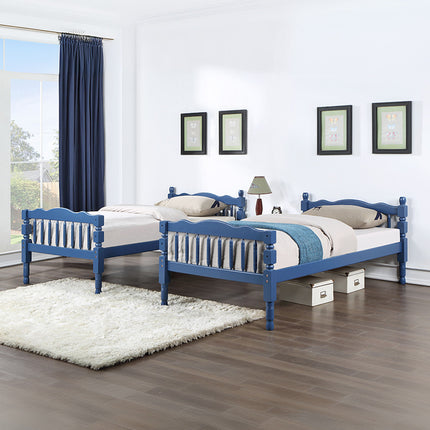 ACME BD00865 Homestead Dark Blue Twin/Twin Bunk Bed  5