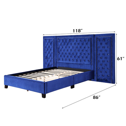 ACME BD00973Q Damazy Blue Queen Bed  5