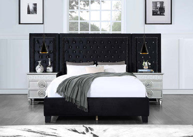 ACME BD00975Q Damazy Black Queen Bed ACME Furniture