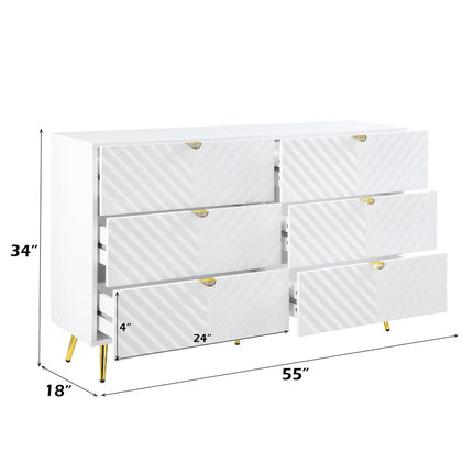 ACME BD01037 Gaines White Dresser  7