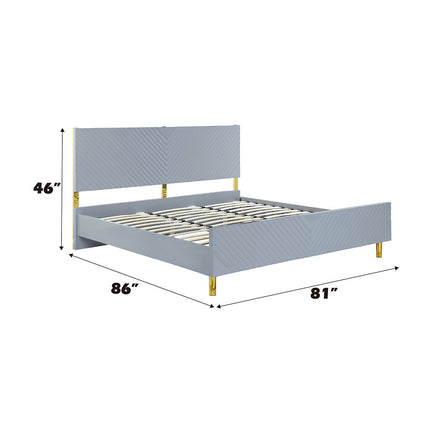 ACME BD01039EK Gaines Gray Eastern King Bed  5