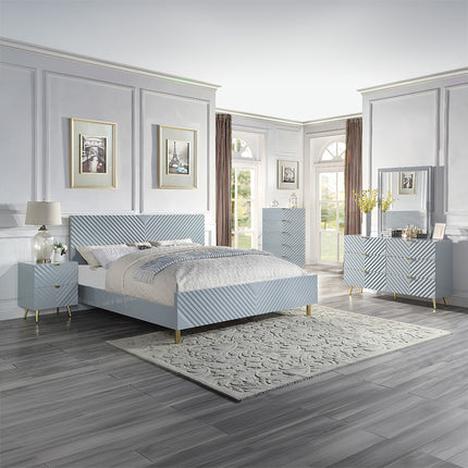 ACME BD01040Q Gaines Gray Queen Bed  6