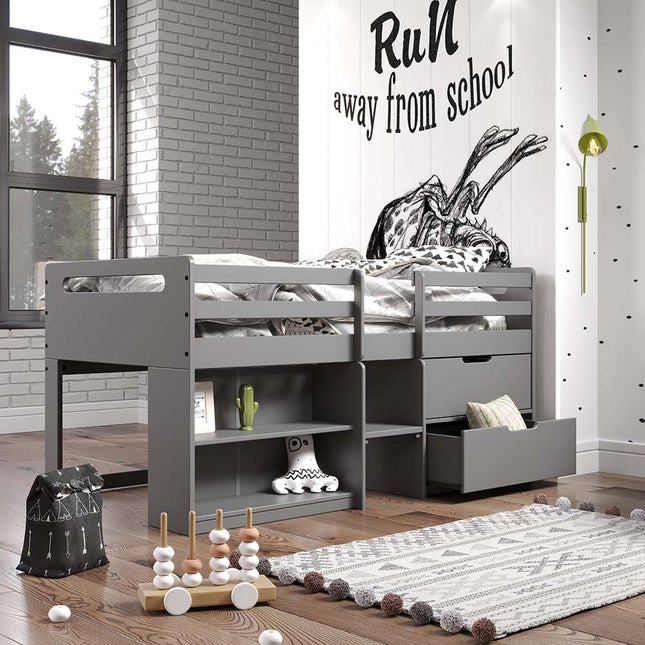 ACME BD01375 Fabiana Twin Loft Bed with Storage  1
