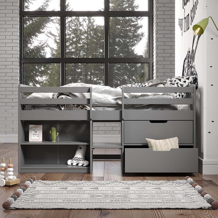 ACME BD01375 Fabiana Twin Loft Bed with Storage  2
