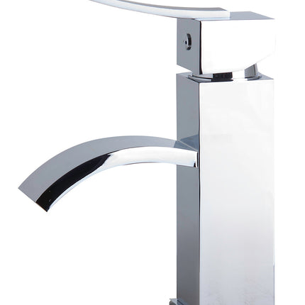 ALFI brand AB1258-PC Polished Chrome Square Body Curved Spout Single Lever Bathroom Faucet ALFI brand