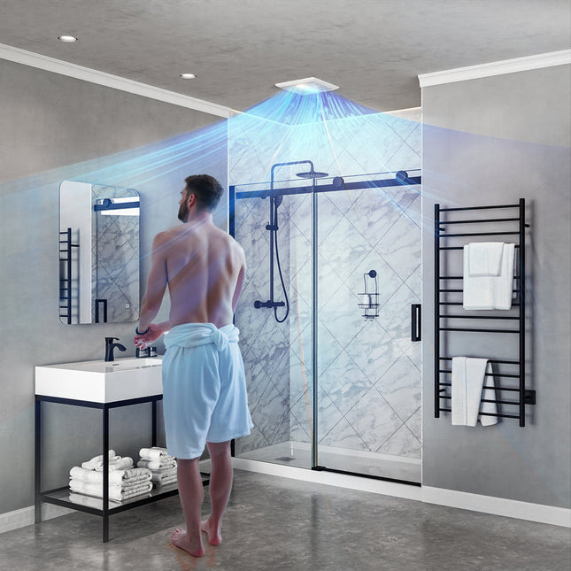 Daisy Series 80 CFM Ceiling Mount Bathroom Exhaust Fan with Brilliant LED Light and ENERGY STAR in Soothing White Anzzi