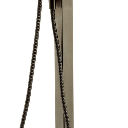 ALFI brand AB2180-BN Brushed Nickel Single Lever Floor Mounted Tub Filler Mixer w Hand Held Shower Head Alfi Brand
