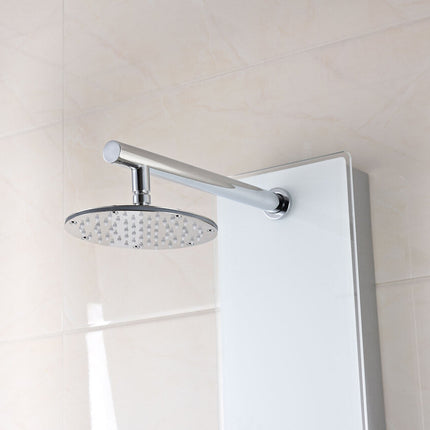 ANZZI Donna 60 in. 6-Jetted Full Body Shower Panel with Heavy Rain Shower and Spray Wand in White SP-AZ028 Anzzi