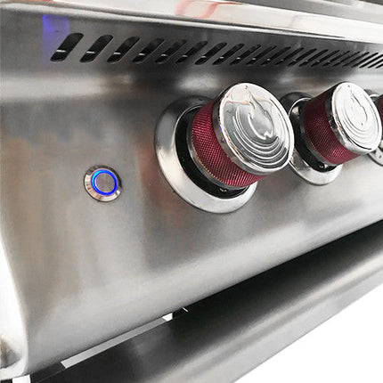 CalFlame BBQ19P04 BBQ Propane Gas Grills 4 BURNER with Lights, Rotisserie & Back Burner - LP Cal Flame