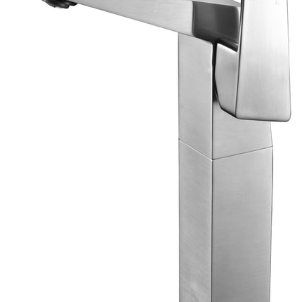 ALFI brand AB1475-BN Brushed Nickel Single Hole Tall Bathroom Faucet Alfi Brand