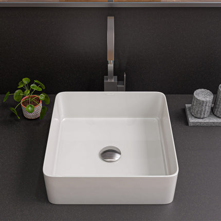 ALFI brand AB3470-BN Brushed Nickel Gooseneck Single Hole Bathroom Faucet Alfi Brand