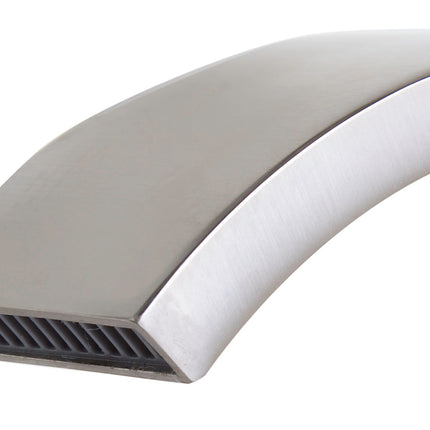 ALFI brand AB1258-BN Brushed Nickel Square Body Curved Spout Single Lever Bathroom Faucet ALFI brand