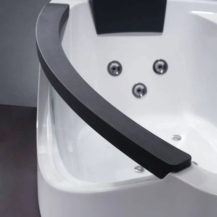 EAGO AM198ETL-R 5 ft Clear Rounded Right Corner Acrylic Whirlpool Bathtub