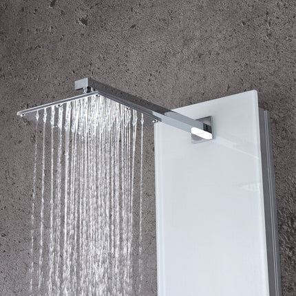 ANZZI Rhaus 60 in. 6-Jetted Full Body Shower Panel with Heavy Rain Shower and Spray Wand in White SP-AZ029 Anzzi
