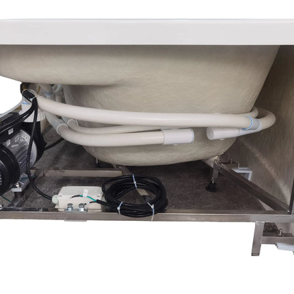 EAGO AM161-R  5' Single Person Corner White Acrylic Whirlpool Bath Tub - Drain on Right