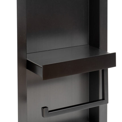 ALFI Brushed Black PVD Stainless Steel Recessed Toilet Paper Holder Niche ABTPNP88-BB Alfi Brand