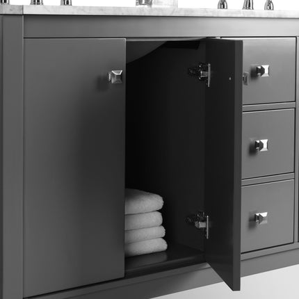 Kayleigh Bathroom Vanity with Sink and Carrara White Marble Top Cabinet Set Ancerre Designs