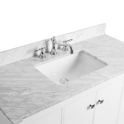 Kayleigh Bathroom Vanity with Sink and Carrara White Marble Top Cabinet Set Ancerre Designs