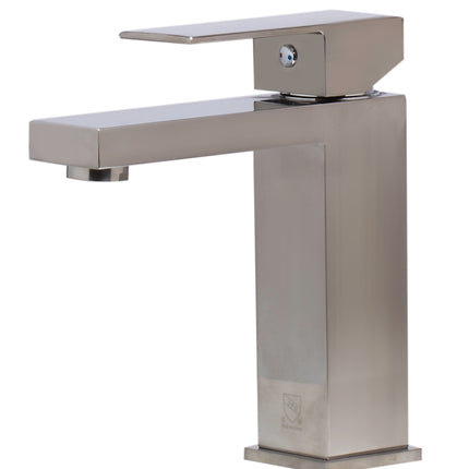 ALFI brand AB1229-BN Brushed Nickel Square Single Lever Bathroom Faucet ALFI brand