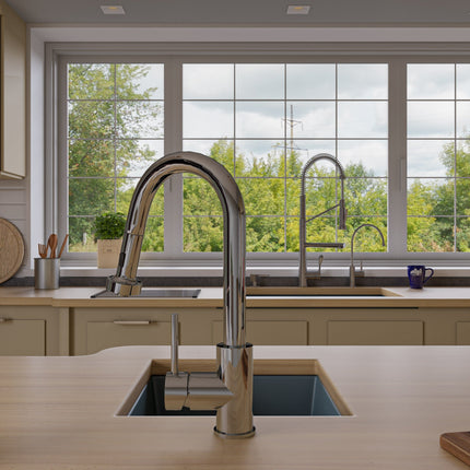 ALFI brand AB1720UM-T Titanium 17" Undermount Rectangular Granite Composite Kitchen Prep Sink Alfi Brand